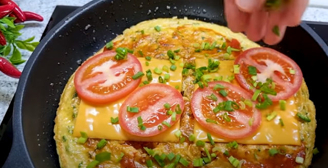 Cheesy Bread Omelette Cheesy Bread Omelette